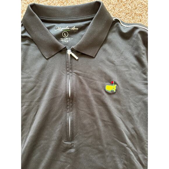 Masters Magnolia Lane Golf Polo Shirt Ladies Large Black White Augusta 1/4 Zip - Picture 6 of 6